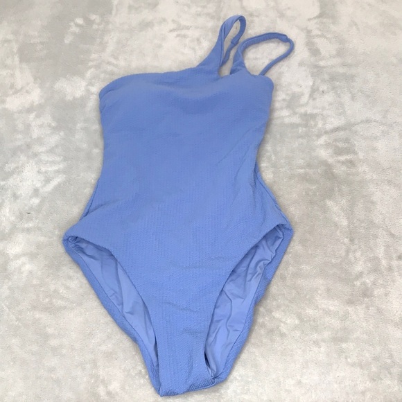 Becca by Rebecca Virtue  One-Shoulder One-Piece Swimsuit Light Blue Size Small - Picture 1 of 8
